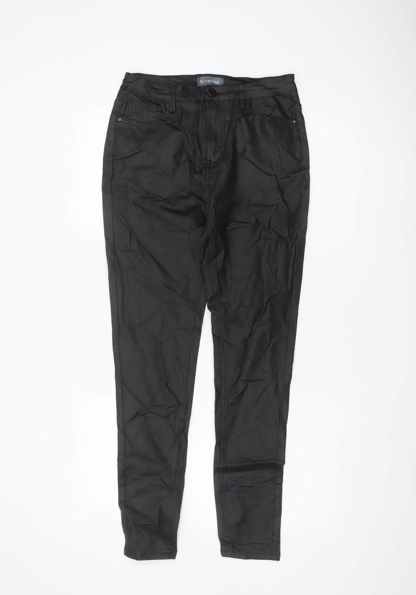 Sosandar Women Black Size 12R Skinny Stretch Jegging Trousers