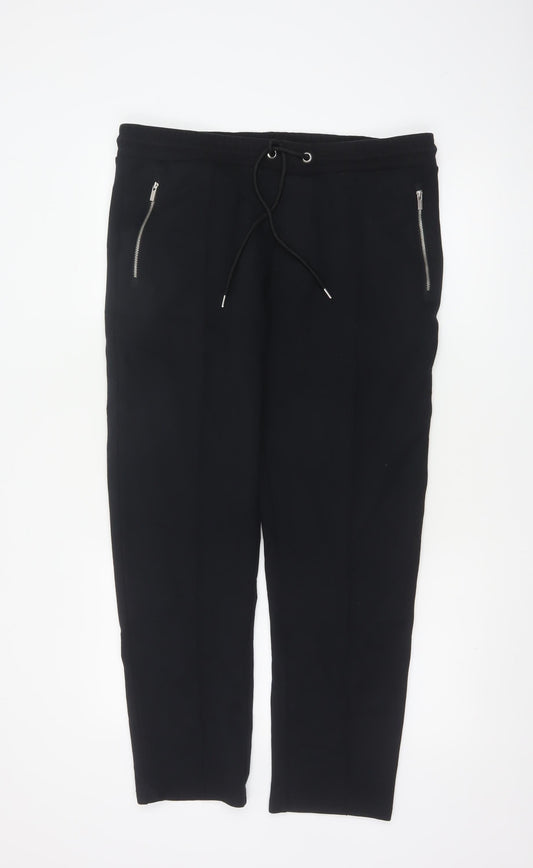 Marks and Spencer Men’s Black Jogger Trousers L Zip Pockets