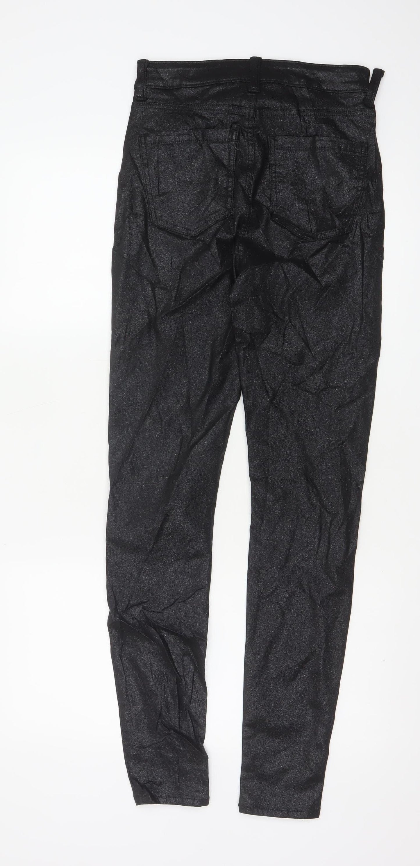 Marks and Spencer Women’s Black Slim Fit Stretch Trousers Size 8 Tall