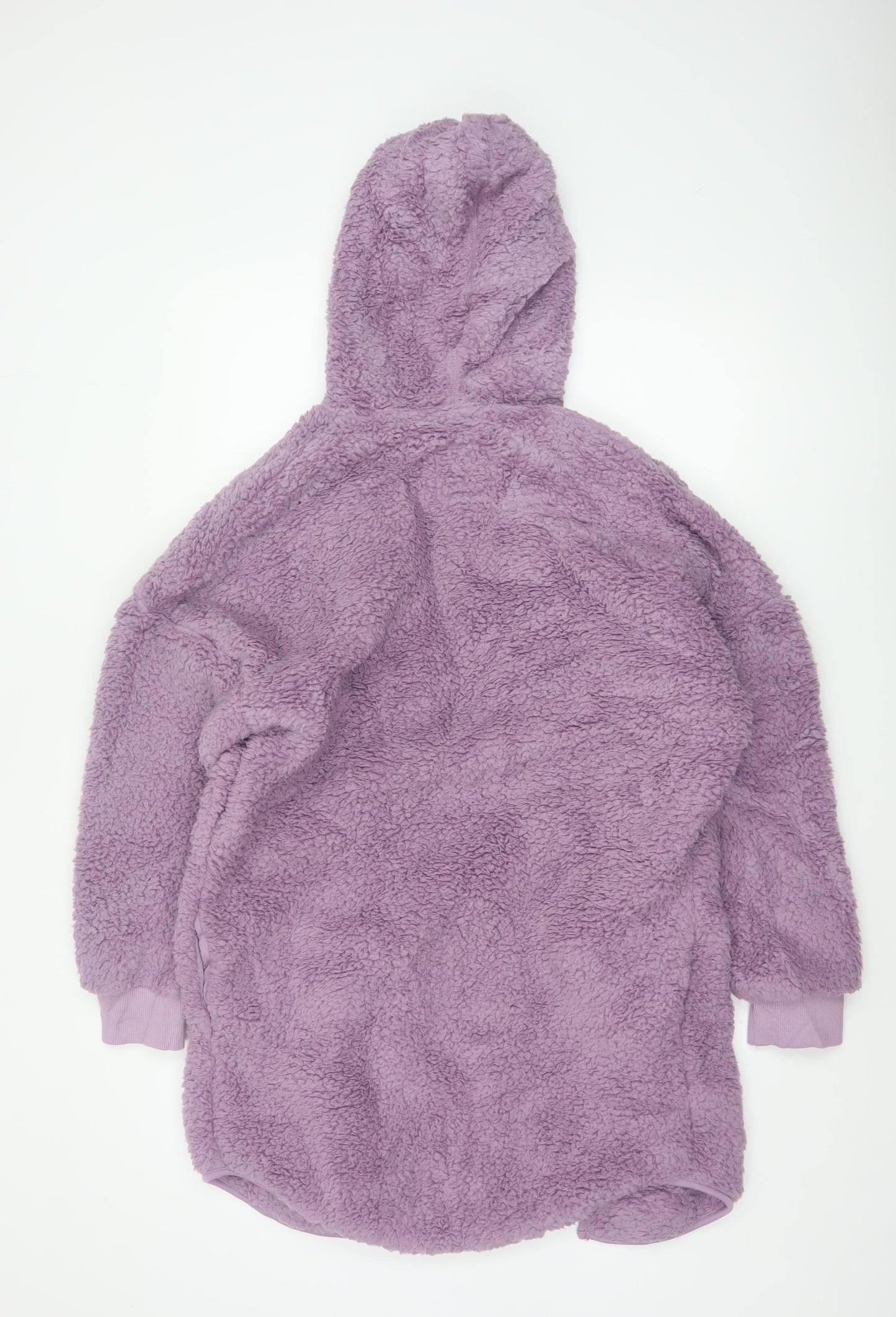 Marks and Spencer Women's Purple Fleece Hooded Robe Small
