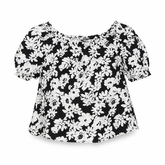 Marks & Spencer Women's Black Floral Tunic Blouse Size 10