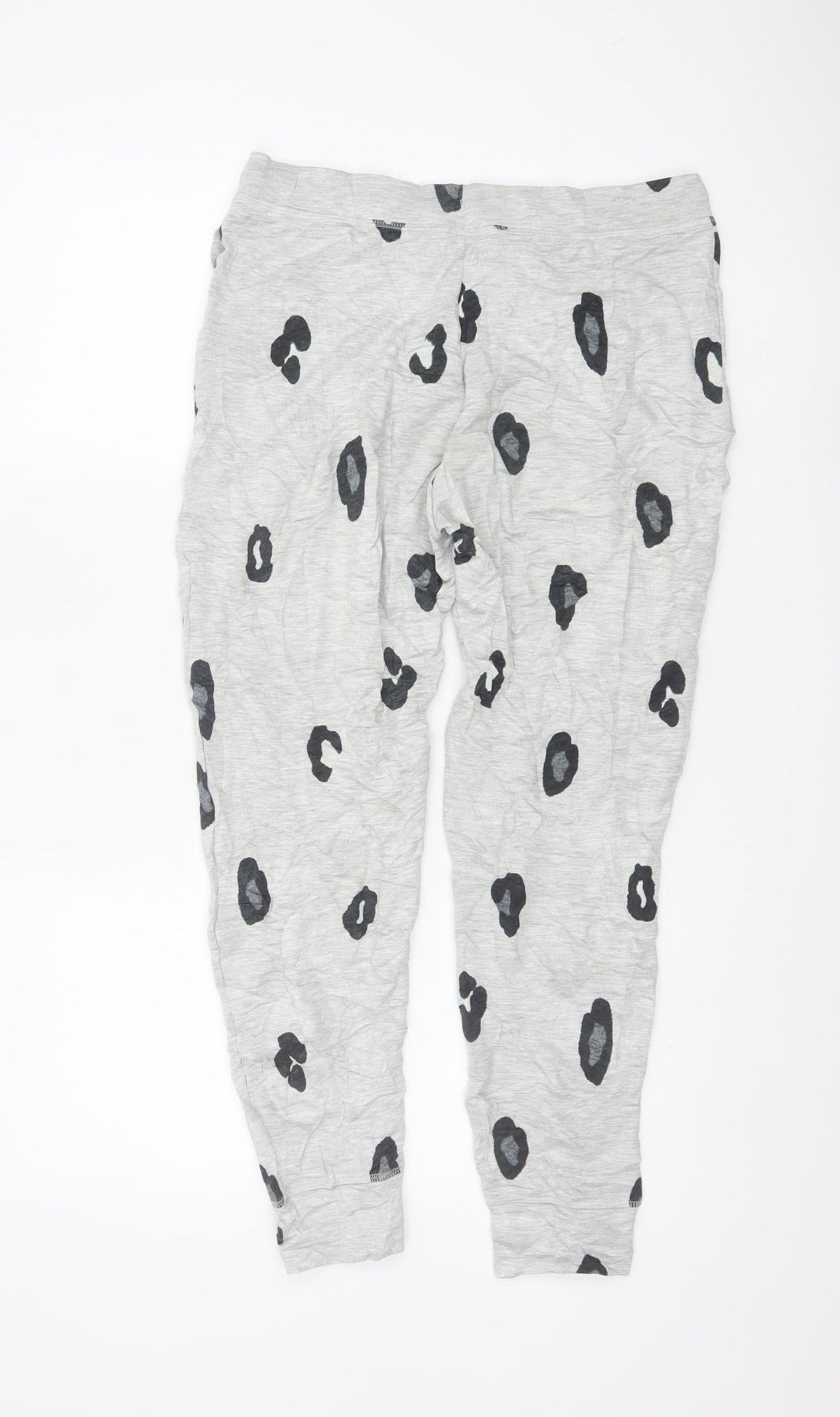 Marks and Spencer Women Grey Animal Print Pyjama Pants Size 12