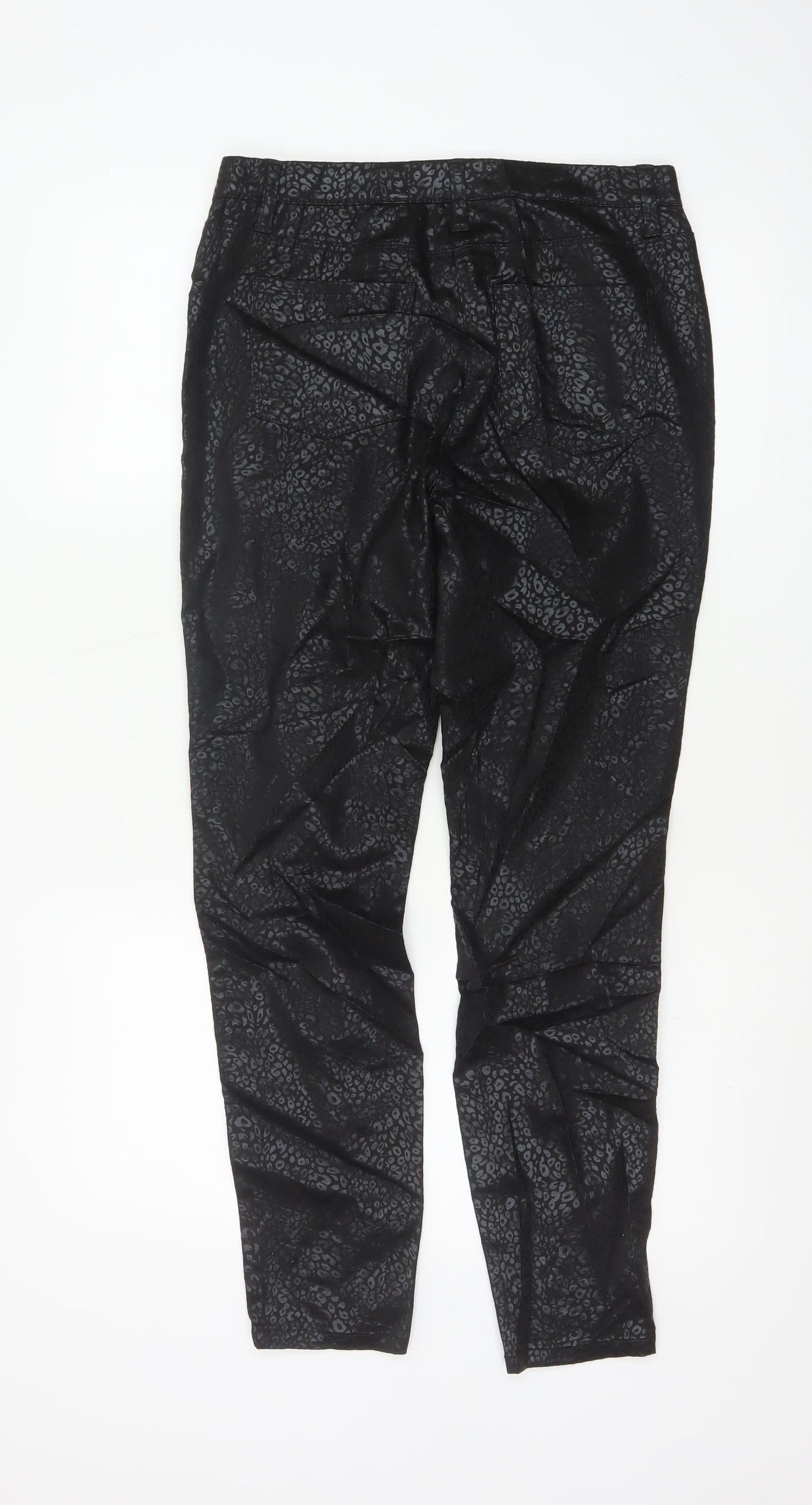 Next Women’s Black Animal Print Pull On Leggings Size 12