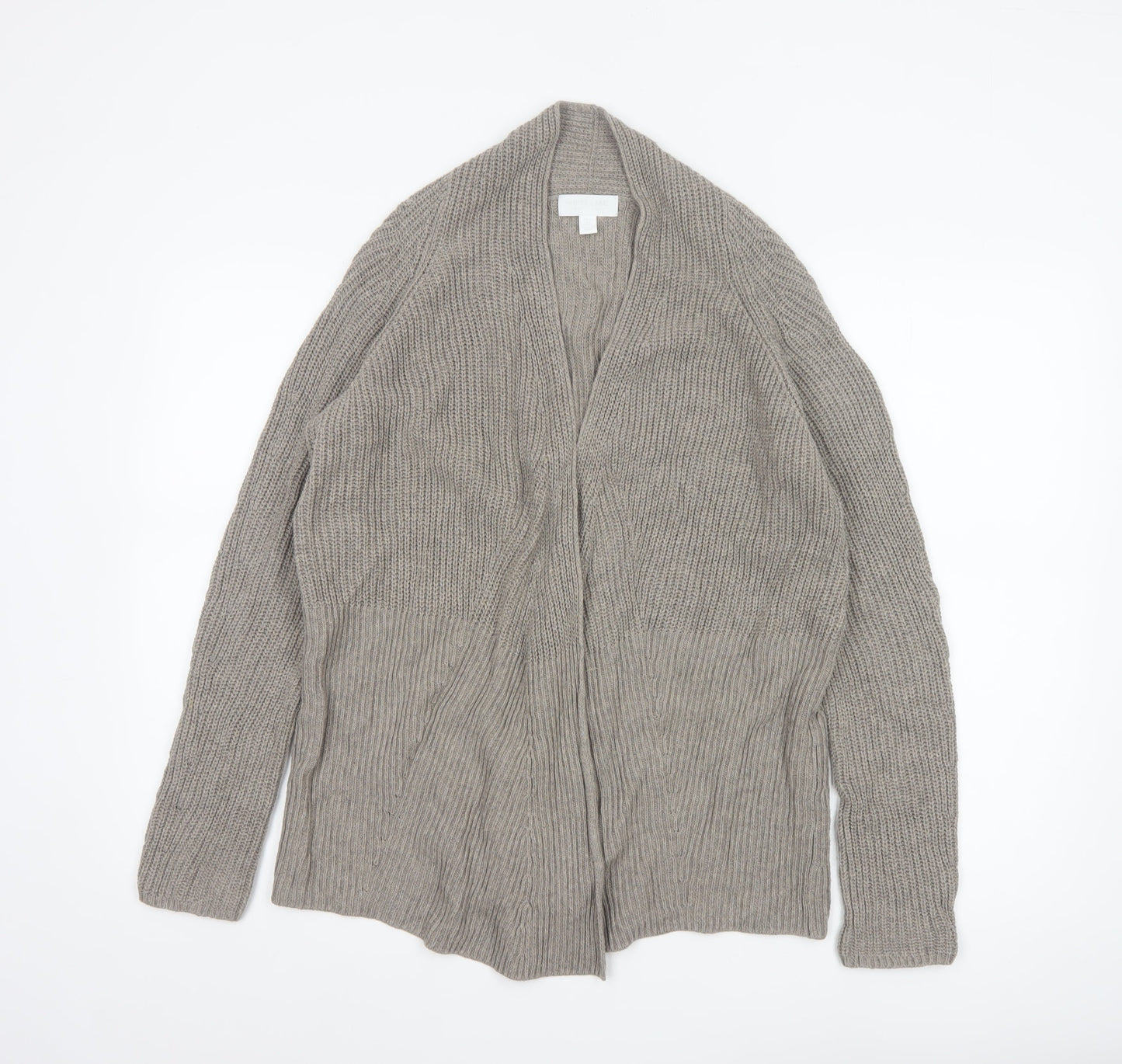 The White Company Women’s Beige Chunky-Knit Cardigan Size 10