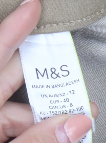 Marks and Spencer Women's Beige Cotton Jeggings Size 12