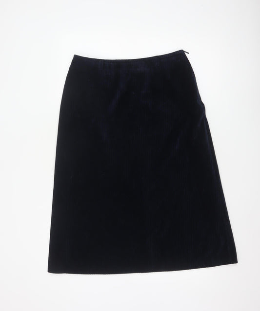 Lapidus of Sweden Women's Black Corduroy A-Line Skirt Size 16