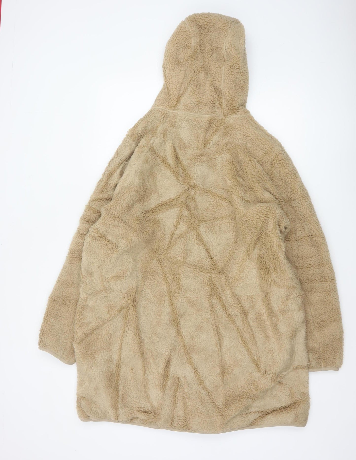 Marks and Spencer Women’s Beige Hooded Fleece Coat Size 18