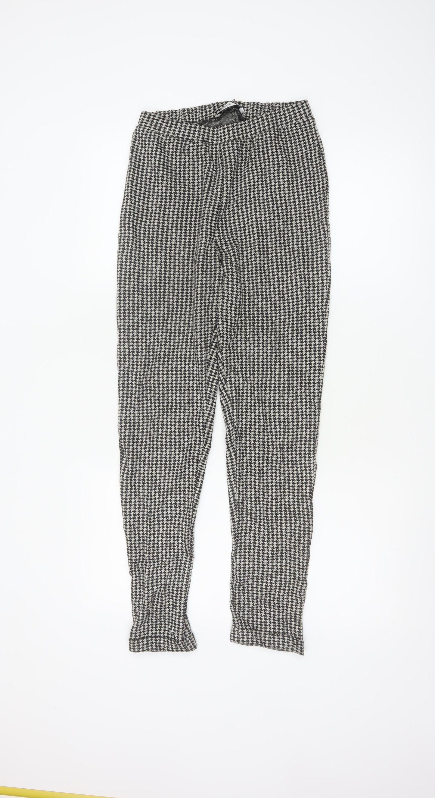 Hollister Women's Black Houndstooth Knit Leggings XS Slim Fit