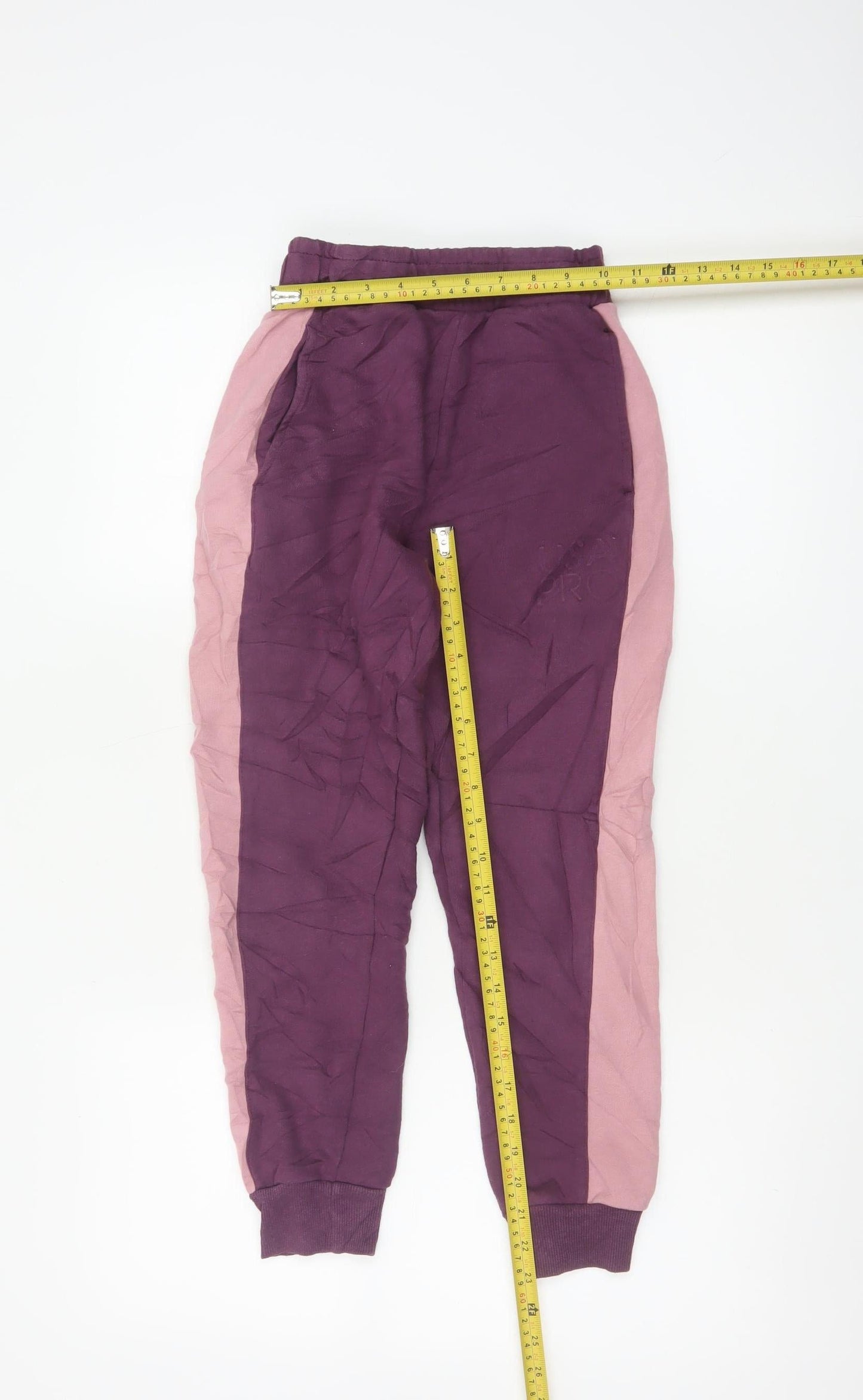 USA Pro Girls Purple Colourblock Jogger Trousers 11-12 Years