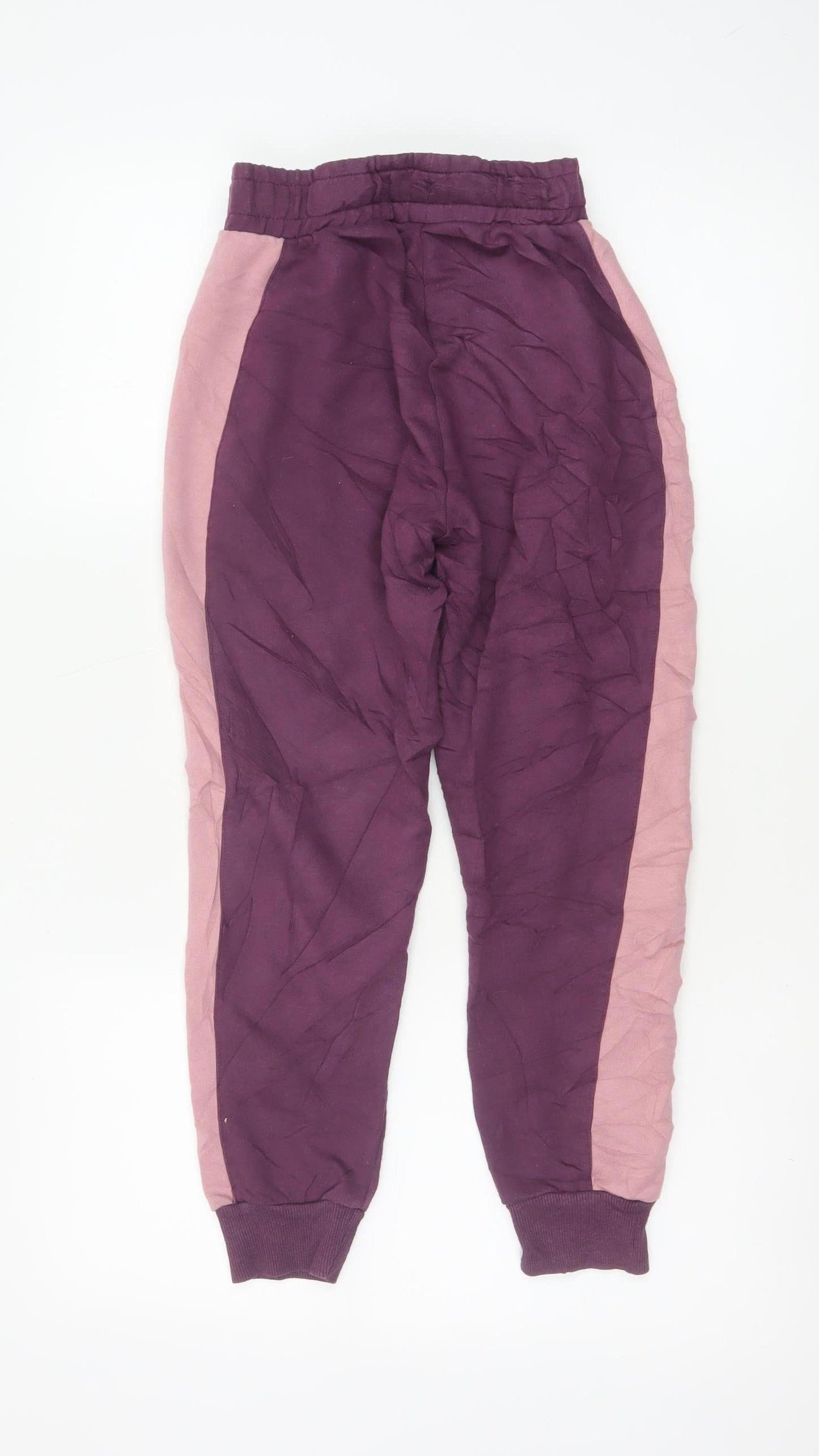 USA Pro Girls Purple Colourblock Jogger Trousers 11-12 Years