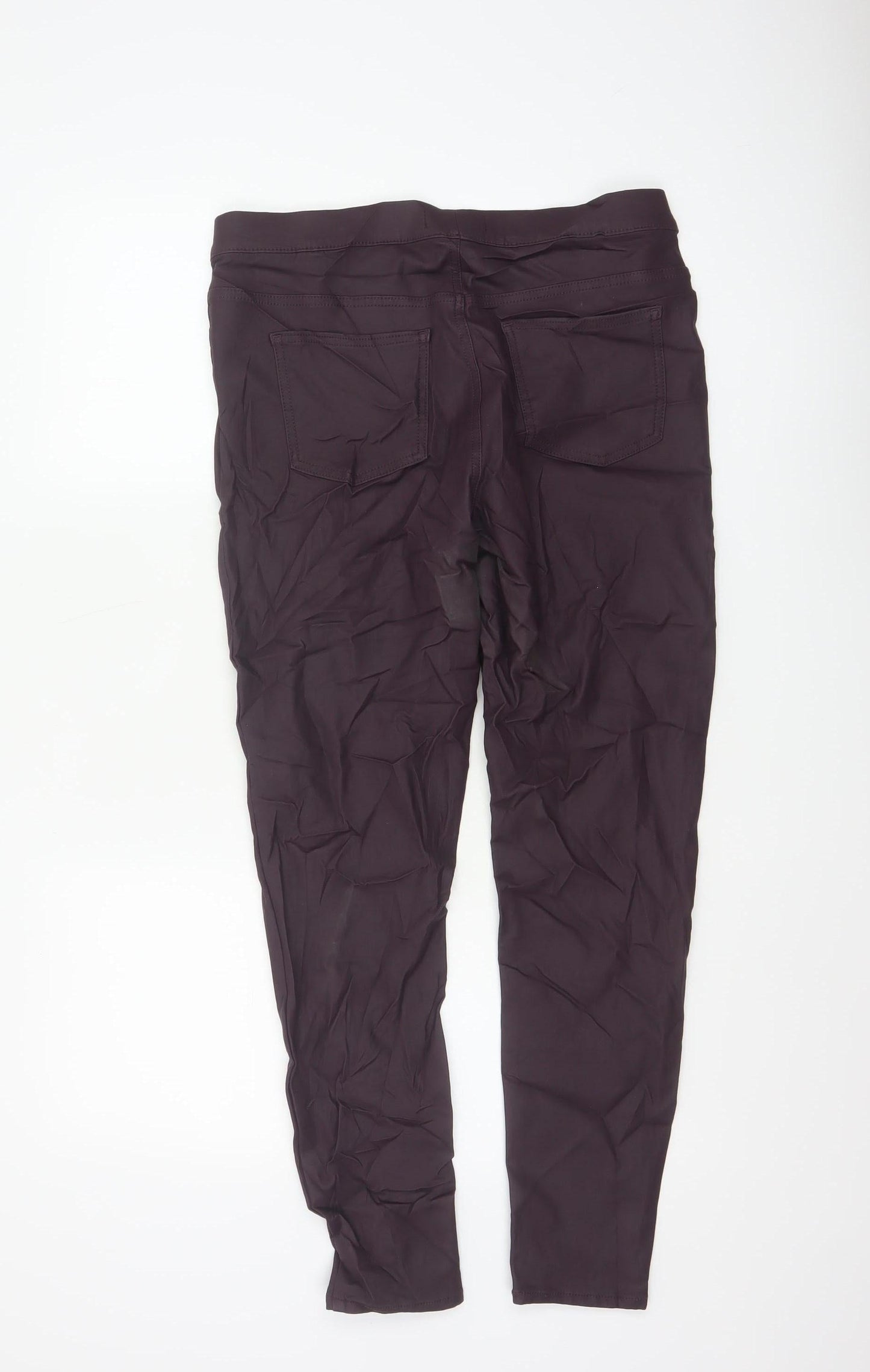 Marks and Spencer Women’s Dark Grape Jeggings Size 14 Regular Fit Stretch Mid Rise