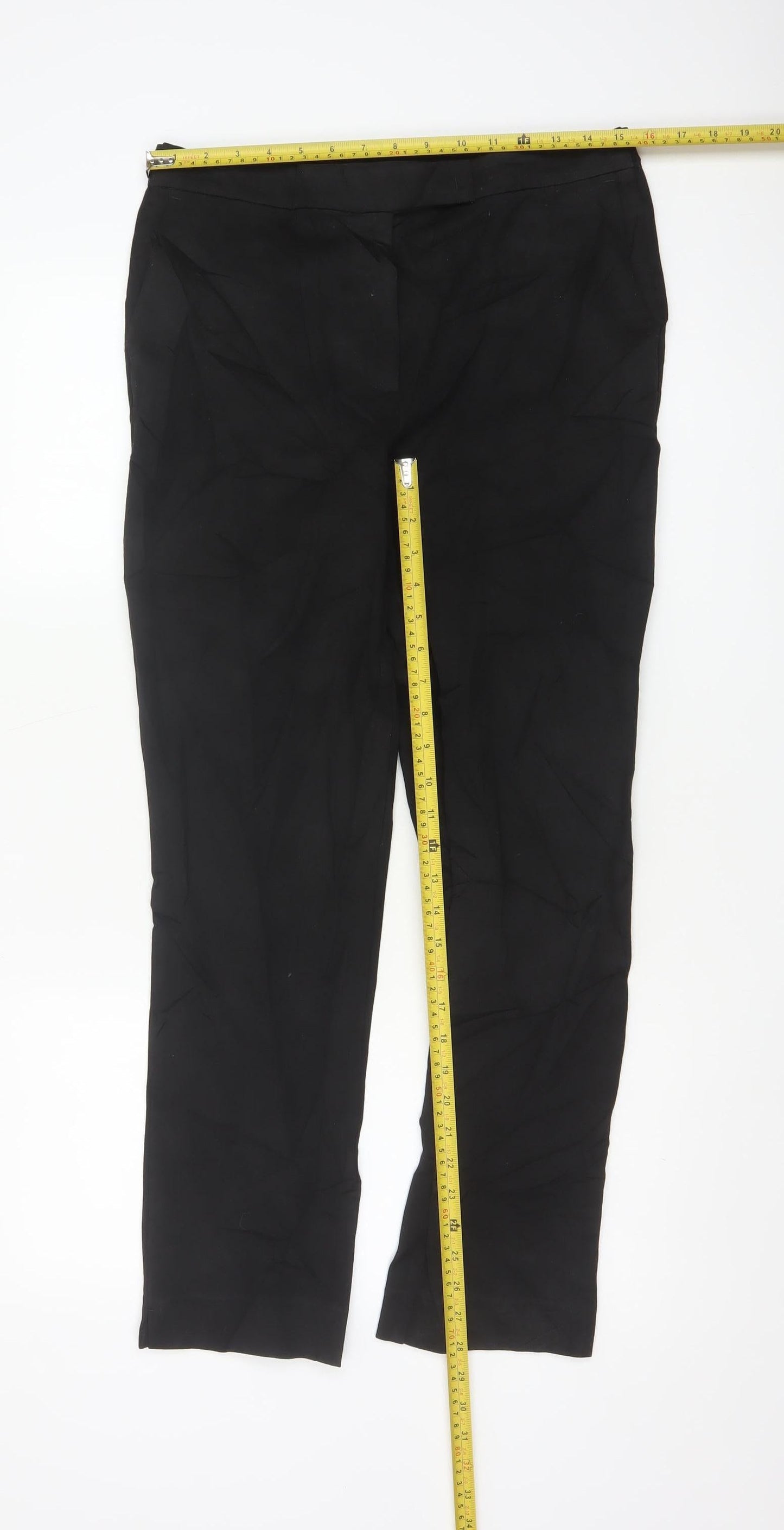 Marks and Spencer Women's Black Slim Trousers Size 12 Long