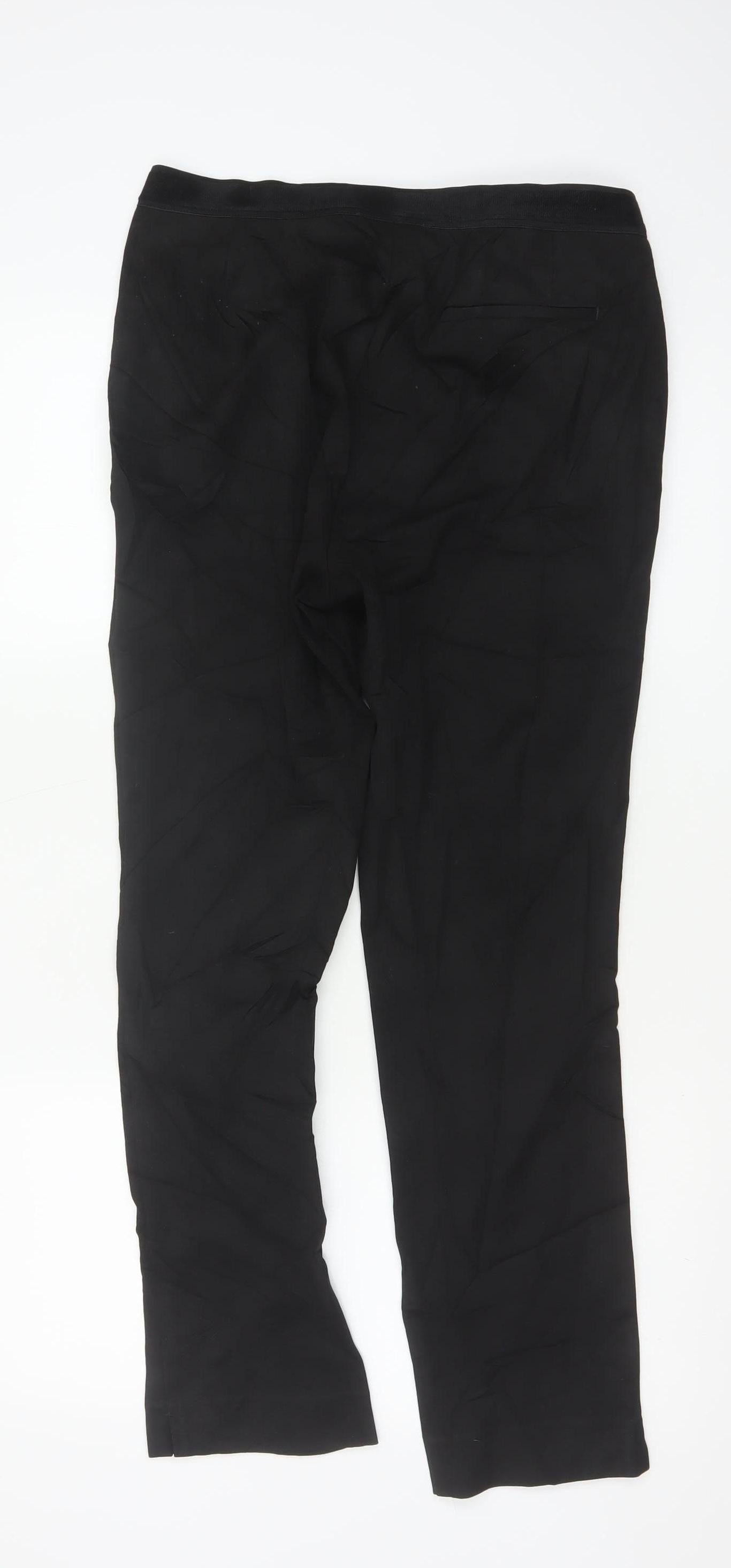 Marks and Spencer Women's Black Slim Trousers Size 12 Long