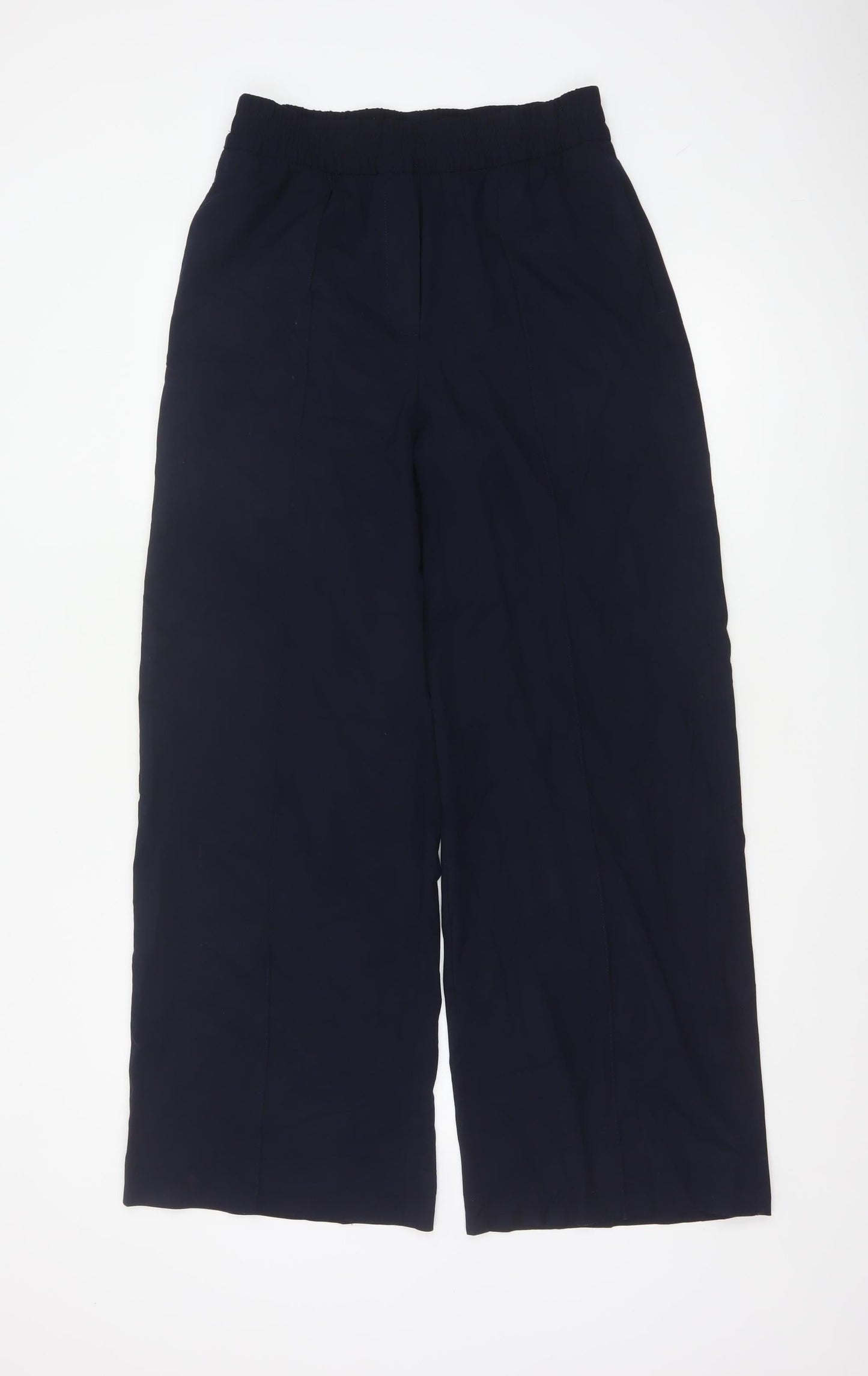 Marks and Spencer Women's Blue Size 10 Wide-Leg Stretch Trousers