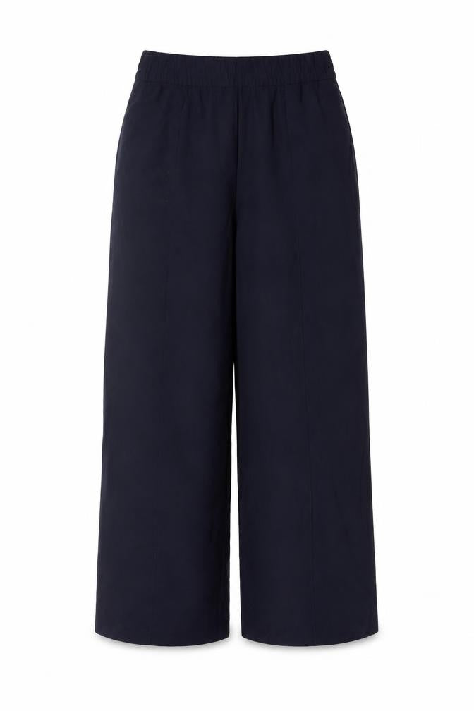 Marks & Spencer Women's Blue Size 10 Wide-Leg Stretch Trousers