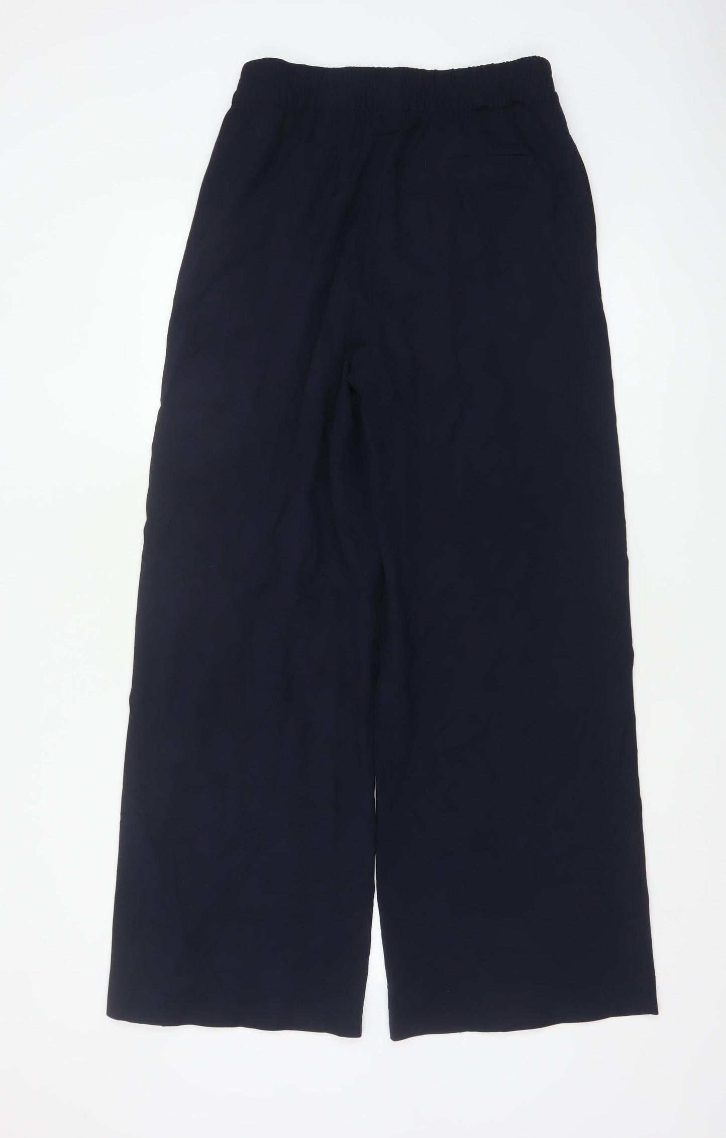 Marks and Spencer Women's Blue Size 10 Wide-Leg Stretch Trousers