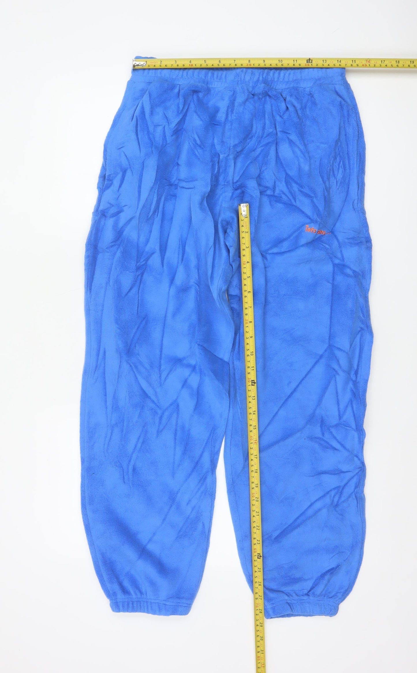 iets frans Women’s Blue Fleece Jogger Trousers Size M