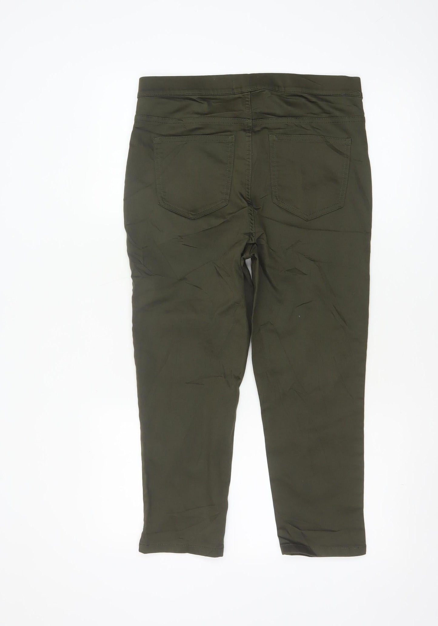 Marks and Spencer Womens Green Size 12 Jegging Trousers Regular Fit