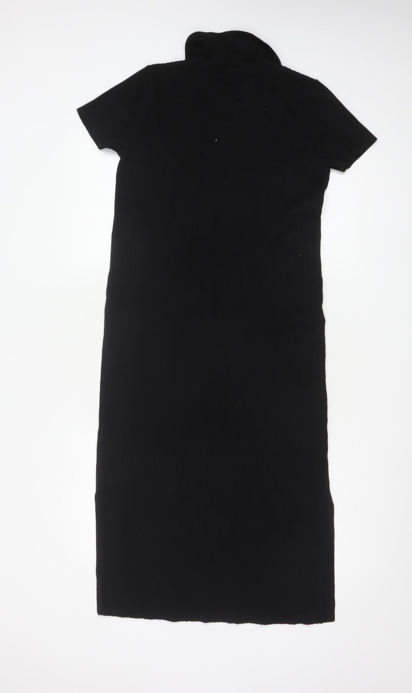 New Look Women's Black Collared Bodycon Midi Dress Size 8