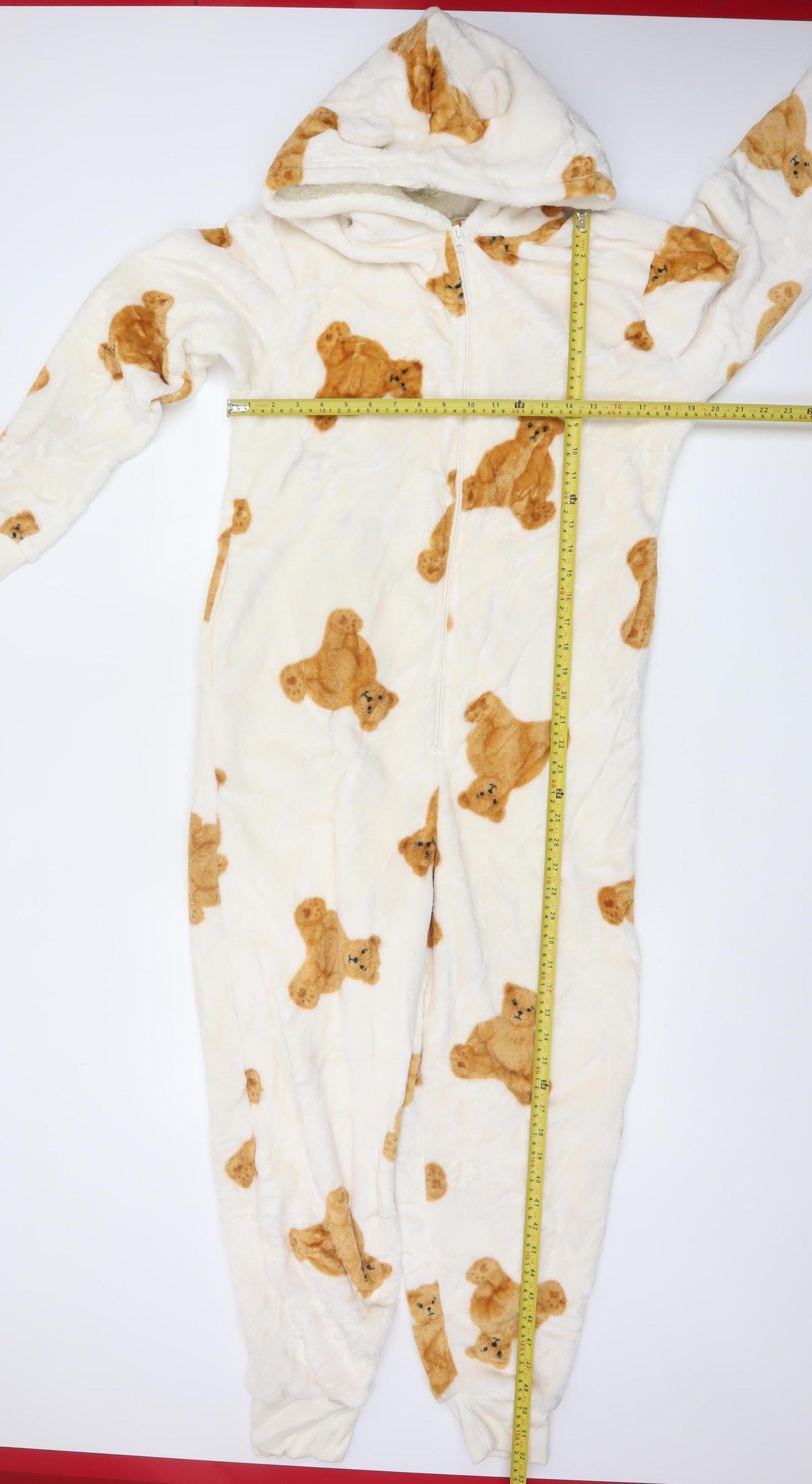 Marks and Spencer Women Ivory Bear Fleece Hooded Onesie S