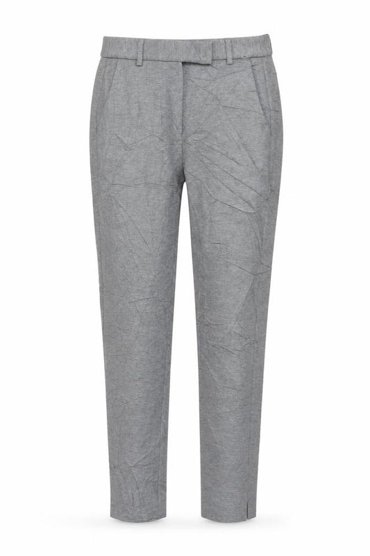 Marks and Spencer Womens Grey Size 8 Short Slim Fit Jersey Trousers