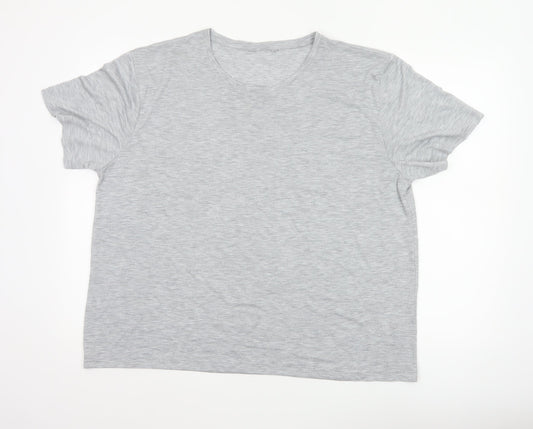 Prewornwholesale purple cropped slim fit active T-shirt with short sleeves and a high neckline.