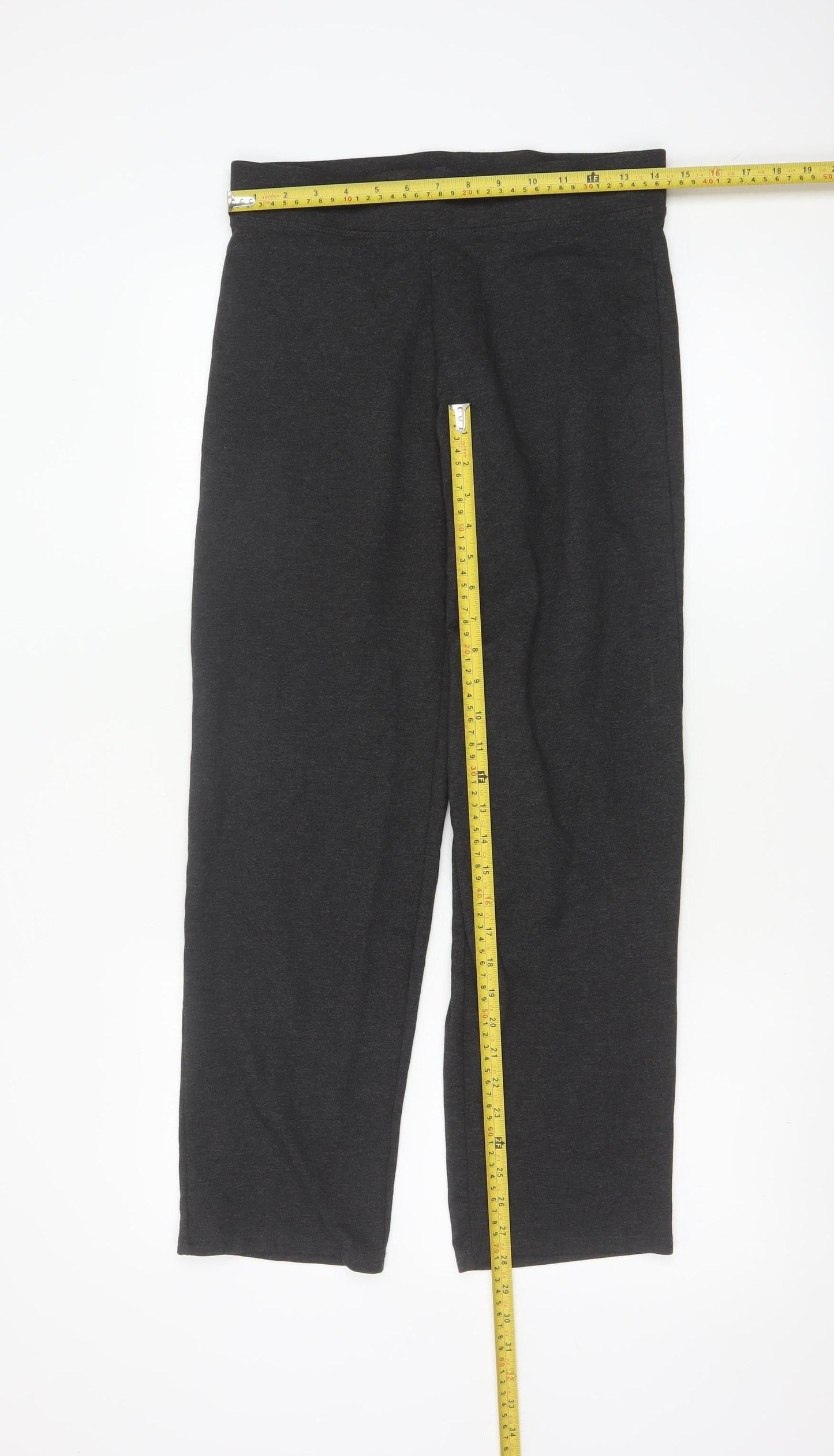 Marks and Spencer Women’s Black Jersey Straight Leg Trousers Size 10