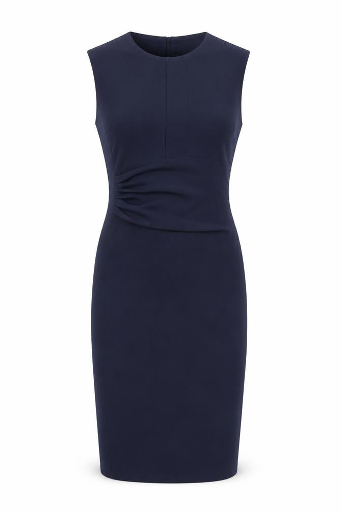 Next Women Blue Size 10 Sheath Ruched Knee Length Sleeveless Dress