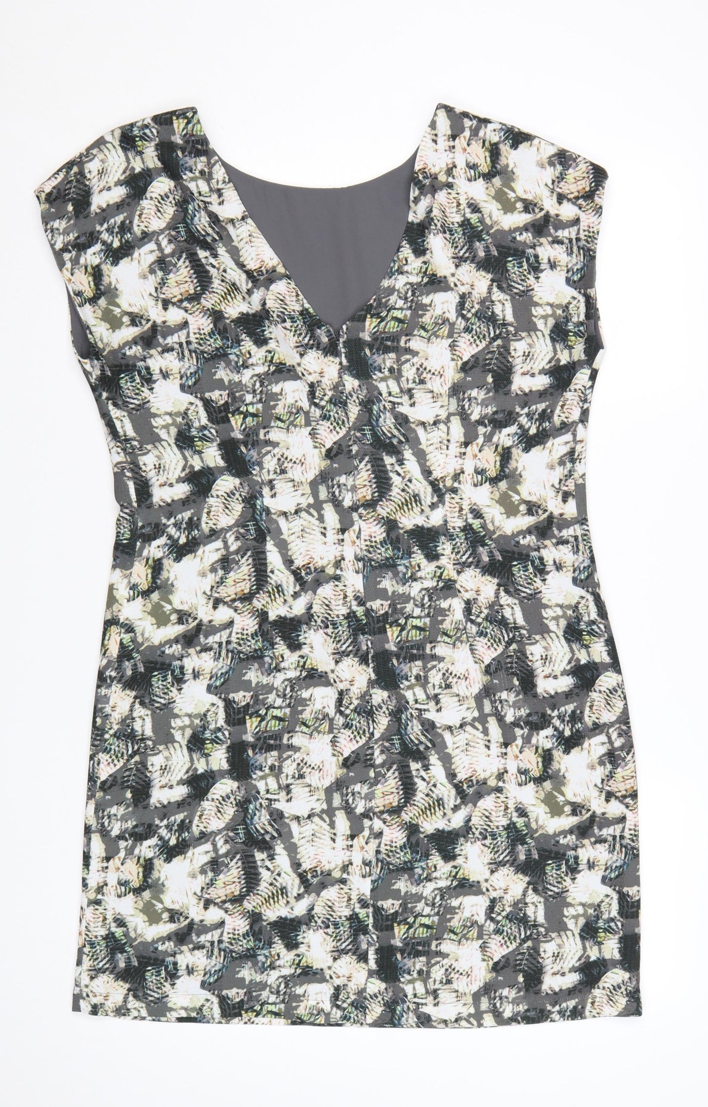 Great Plains Women's Multicoloured V-Neck Sheath Dress M