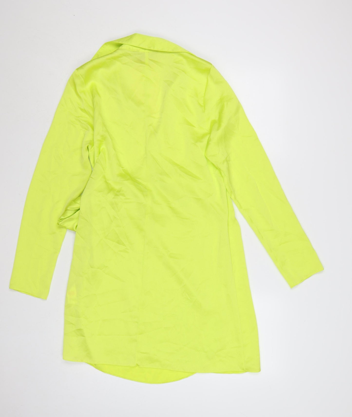 New Look Women’s Yellow Wrap Tie Short Dress Size 14