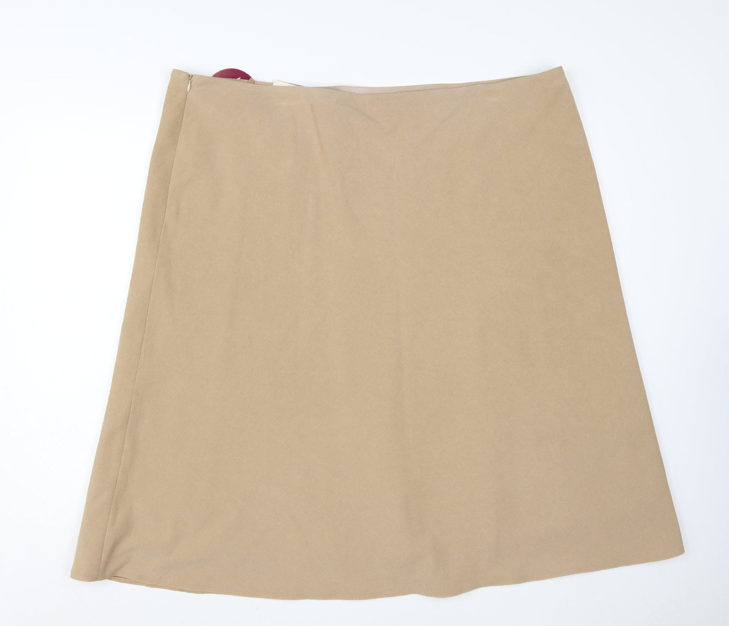 Bonmarché Women's Beige A-Line Knee Length Skirt Size 24