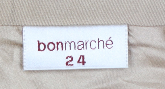 Bonmarché Women's Beige A-Line Knee Length Skirt Size 24