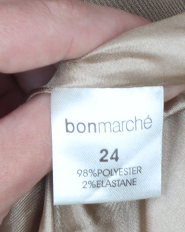 Bonmarché Women's Beige A-Line Knee Length Skirt Size 24
