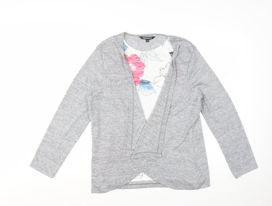 Bonmarché Women’s Grey Long Sleeve Open Cardigan Size 18