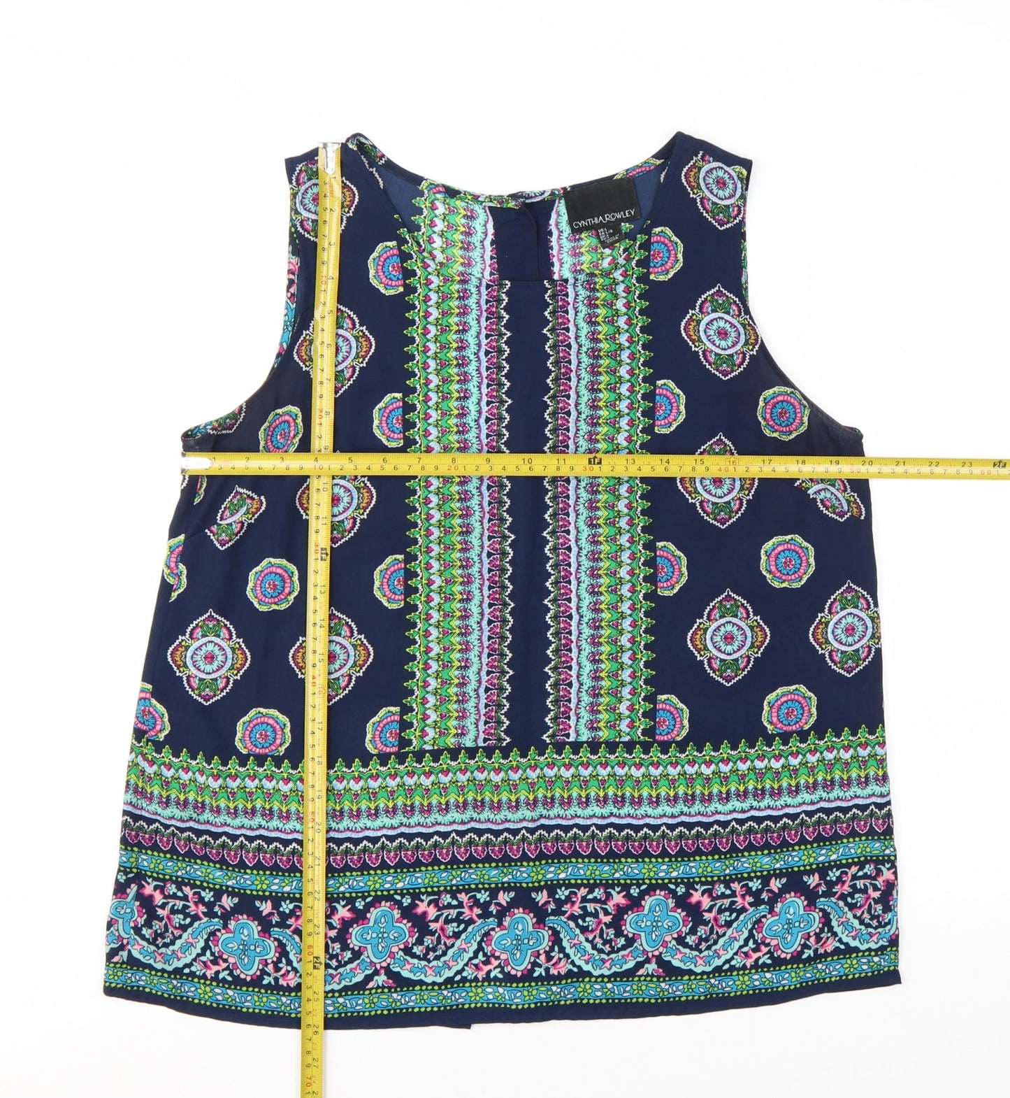 Cynthia Rowley Women’s Multicoloured Tunic Sleeveless Blouse Size L