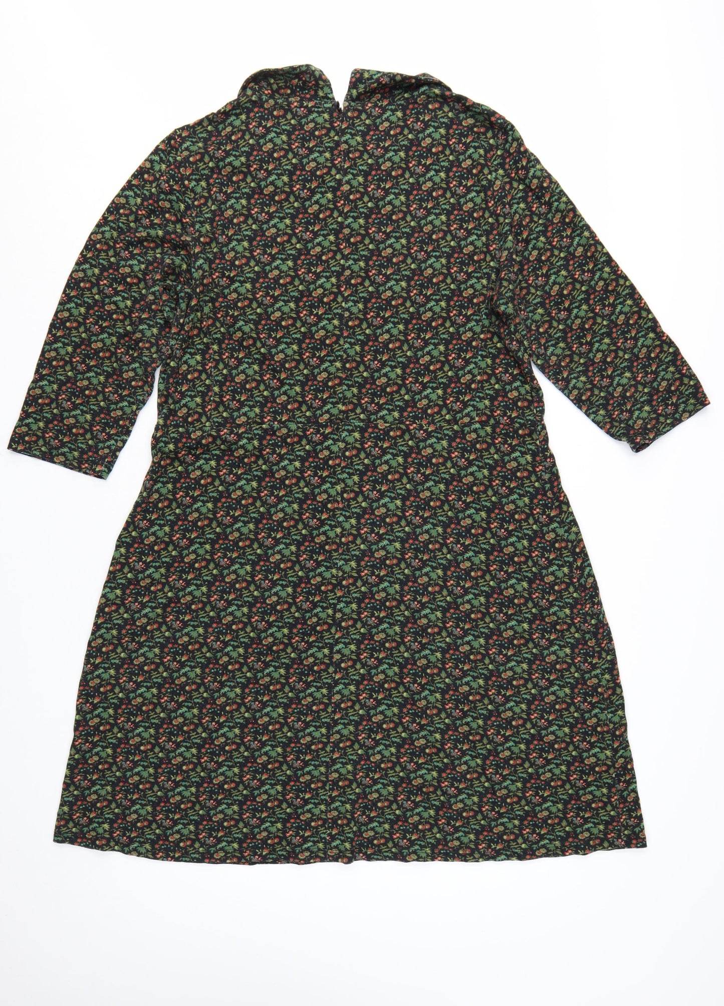 Laura Ashley Women's Multicoloured Floral A-Line Dress Size 18