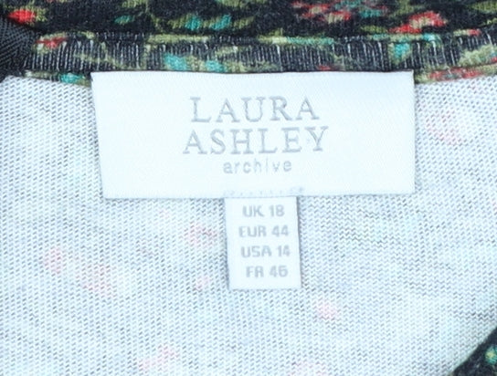 Laura Ashley Women's Multicoloured Floral A-Line Dress Size 18