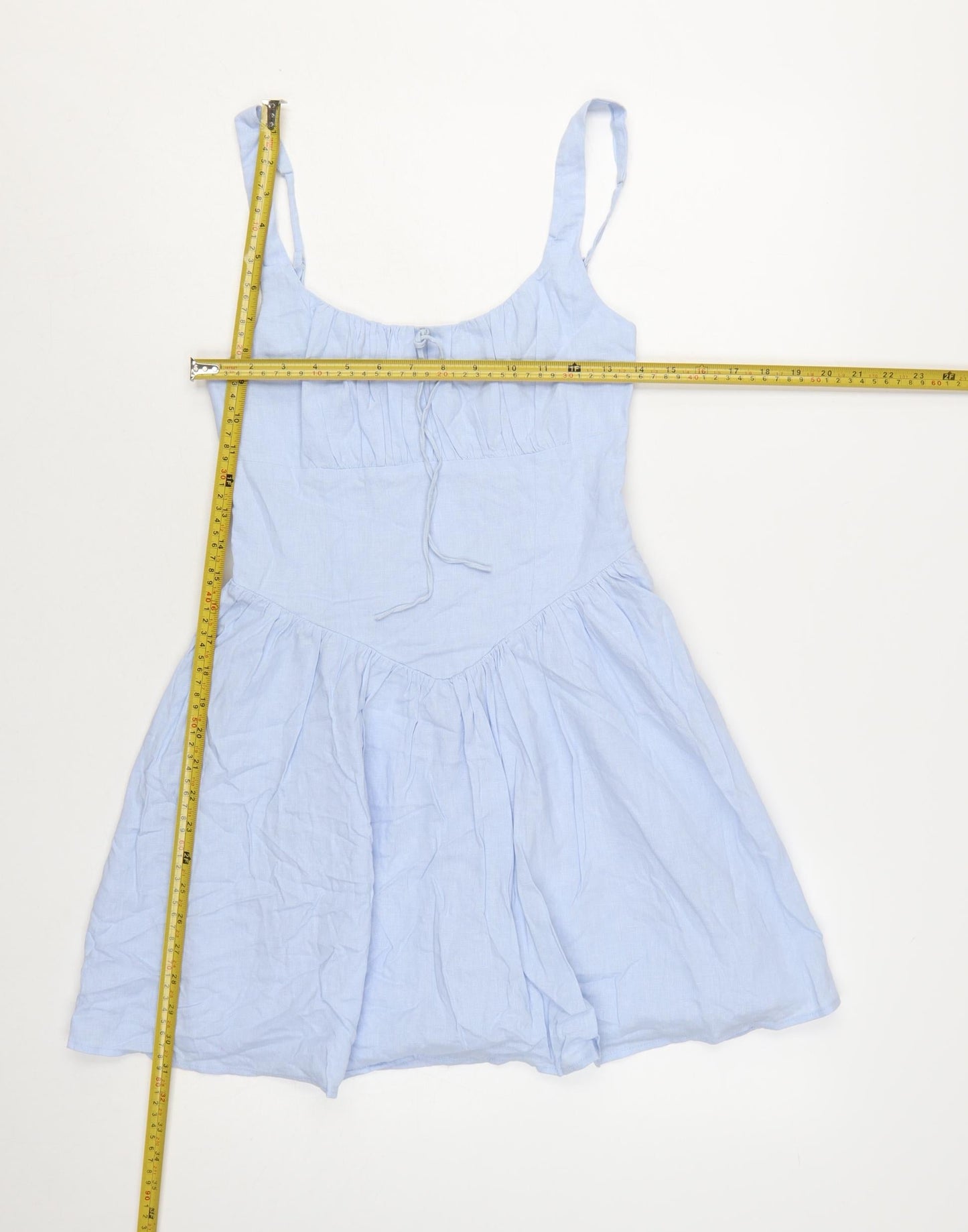 Bershka Women Blue Short Slip Dress Summer Size S
