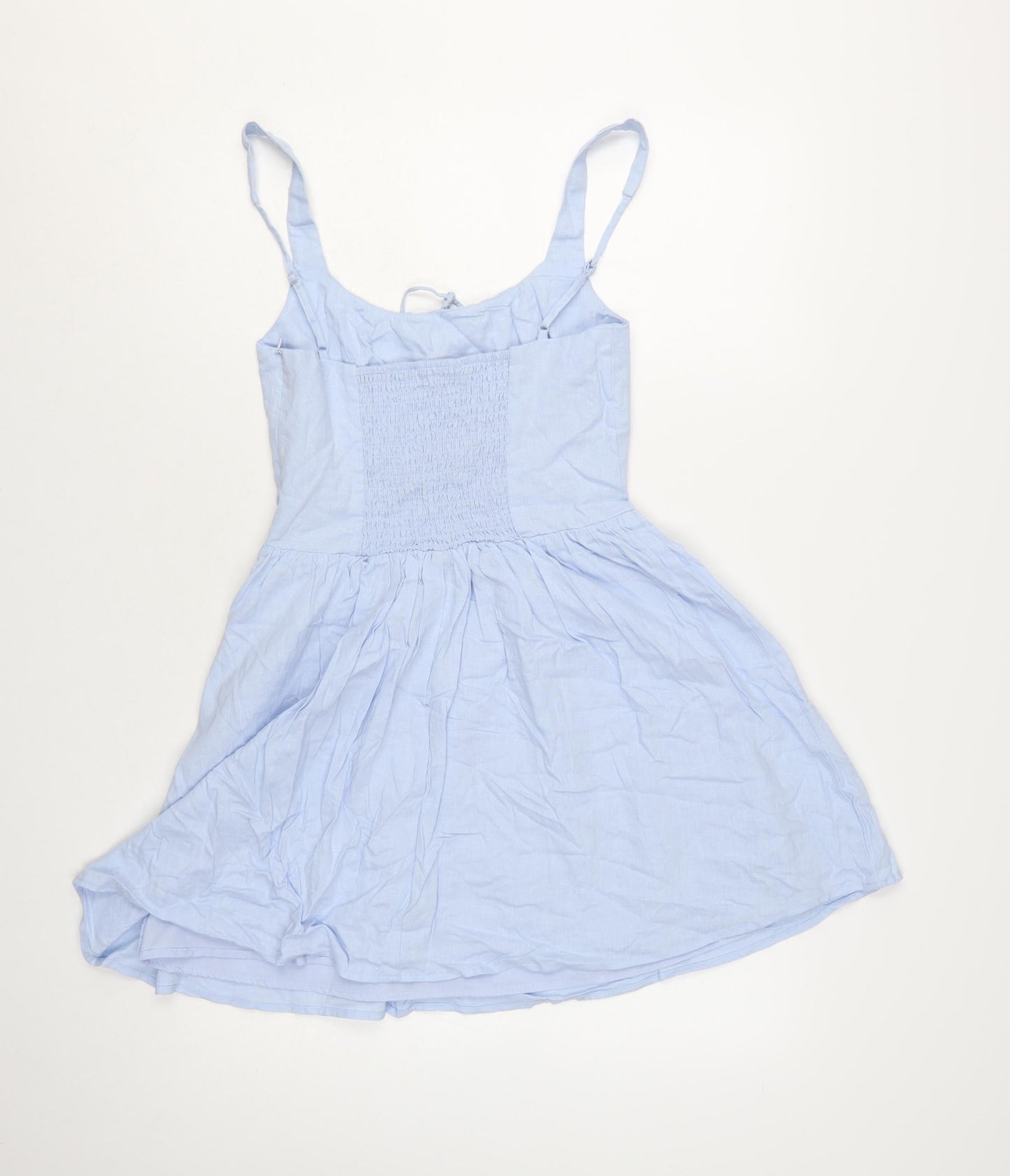 Bershka Women Blue Short Slip Dress Summer Size S