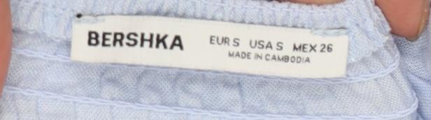 Bershka Women Blue Short Slip Dress Summer Size S