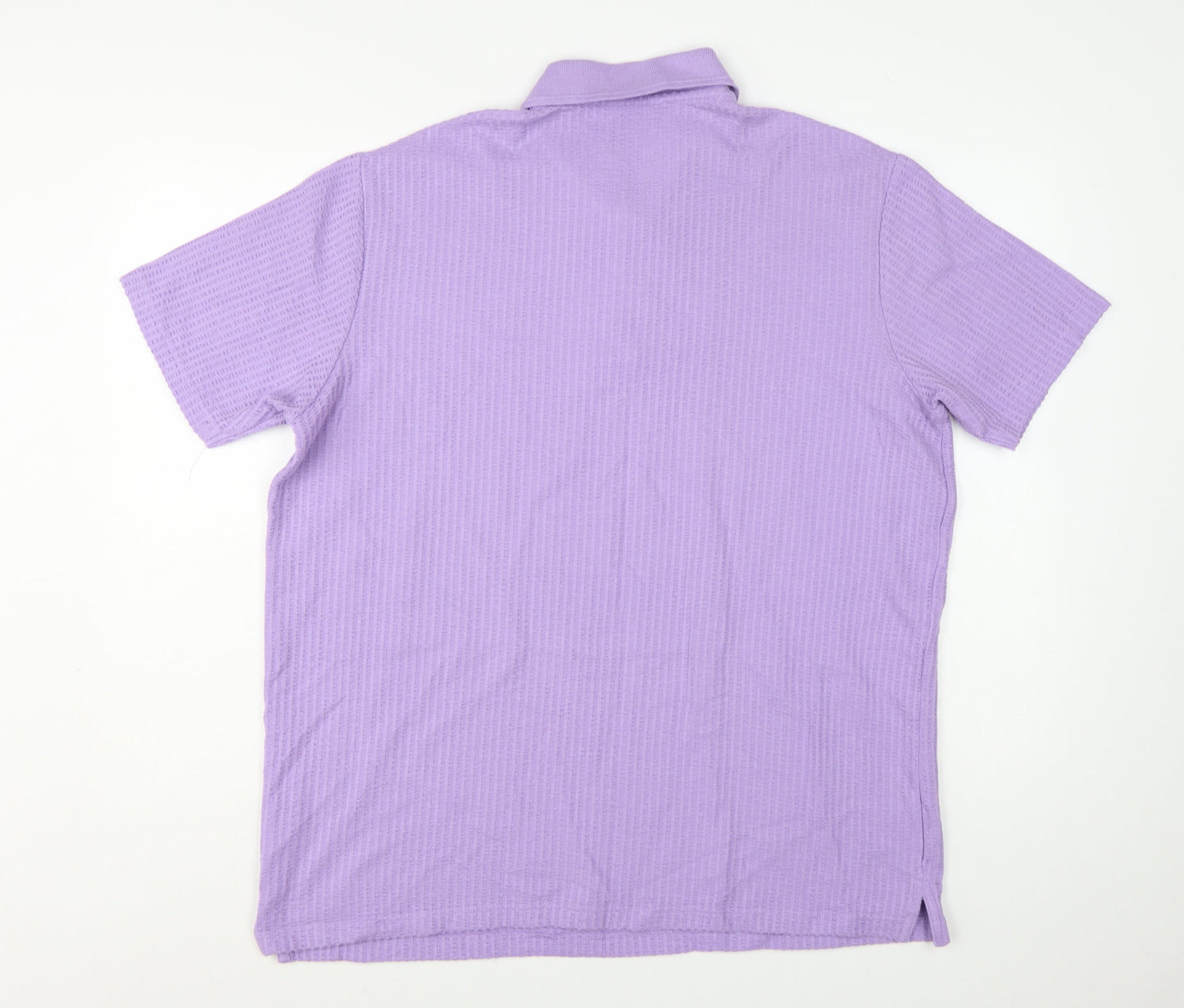 Cotton Traders Men’s Purple 2XL Short Sleeve Cotton Polo Shirt