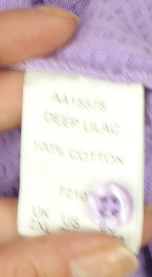 Cotton Traders Men’s Purple 2XL Short Sleeve Cotton Polo Shirt