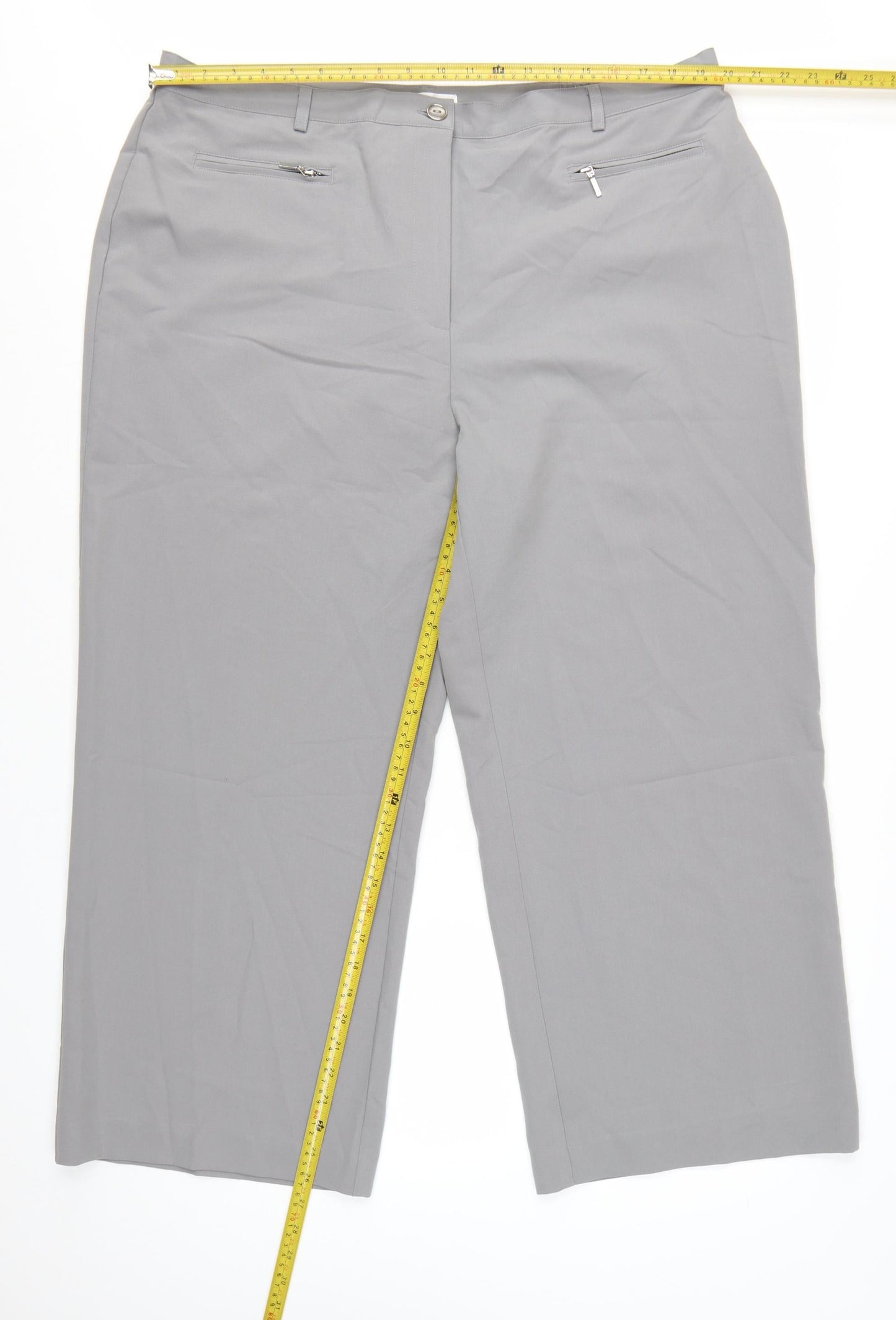 Damart Women’s Grey Straight Leg Stretch Trousers Size 24