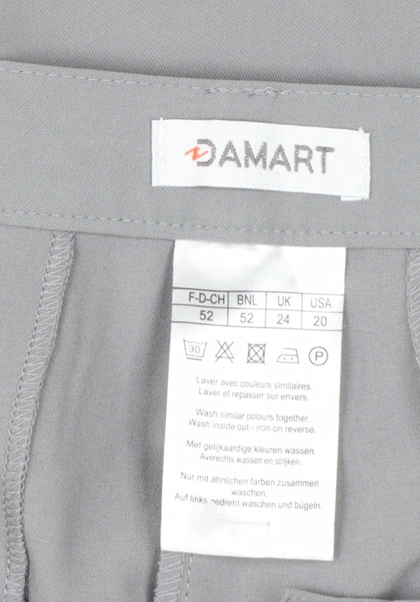 Damart Women’s Grey Straight Leg Stretch Trousers Size 24