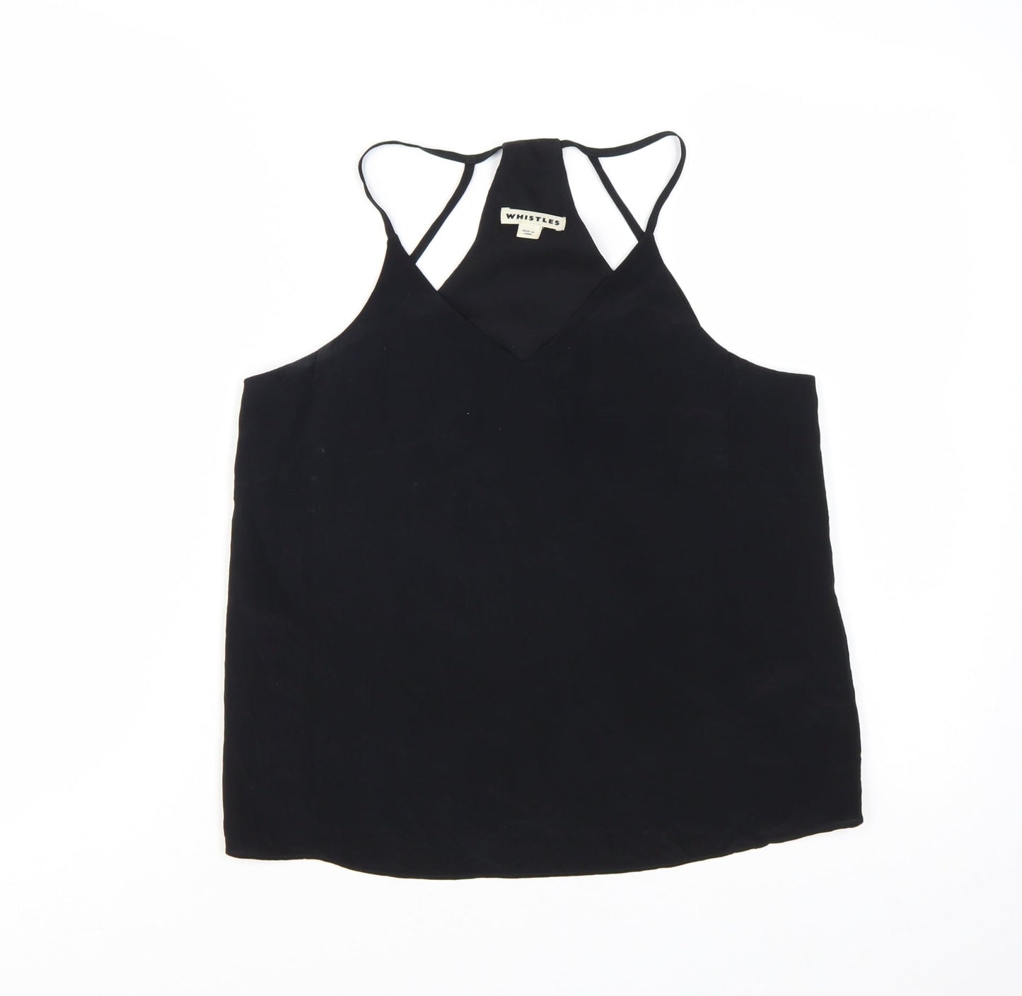 Whistles Women's Black Silk Camisole Tank Top UK 8