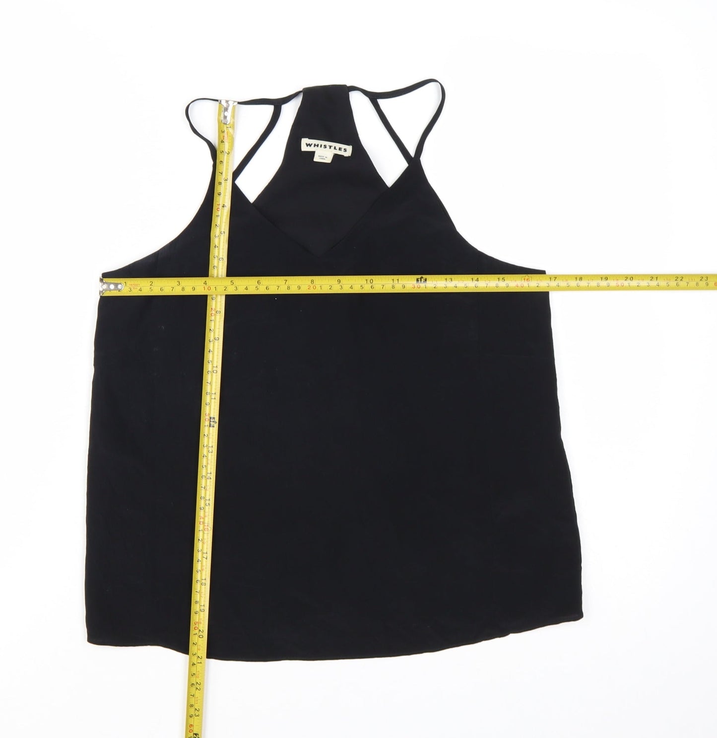 Whistles Women's Black Silk Camisole Tank Top UK 8