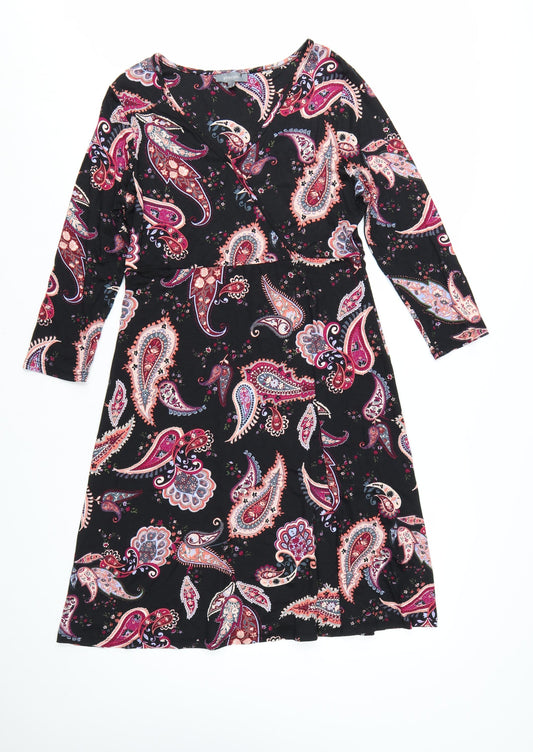 Principles Women’s Multicoloured Paisley Knee Length A-Line Dress Size 14