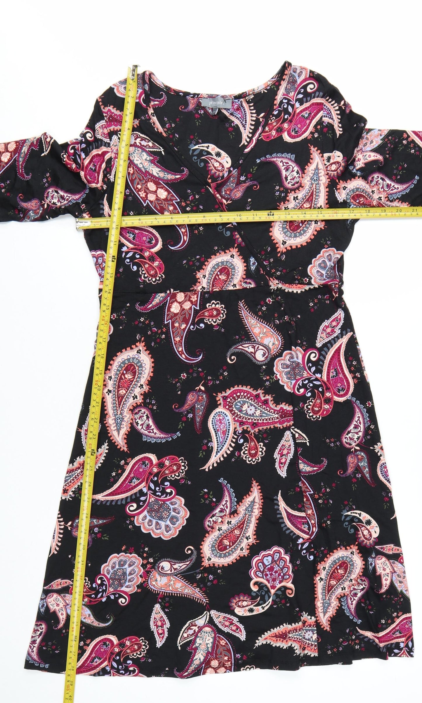 Principles Women’s Multicoloured Paisley Knee Length A-Line Dress Size 14