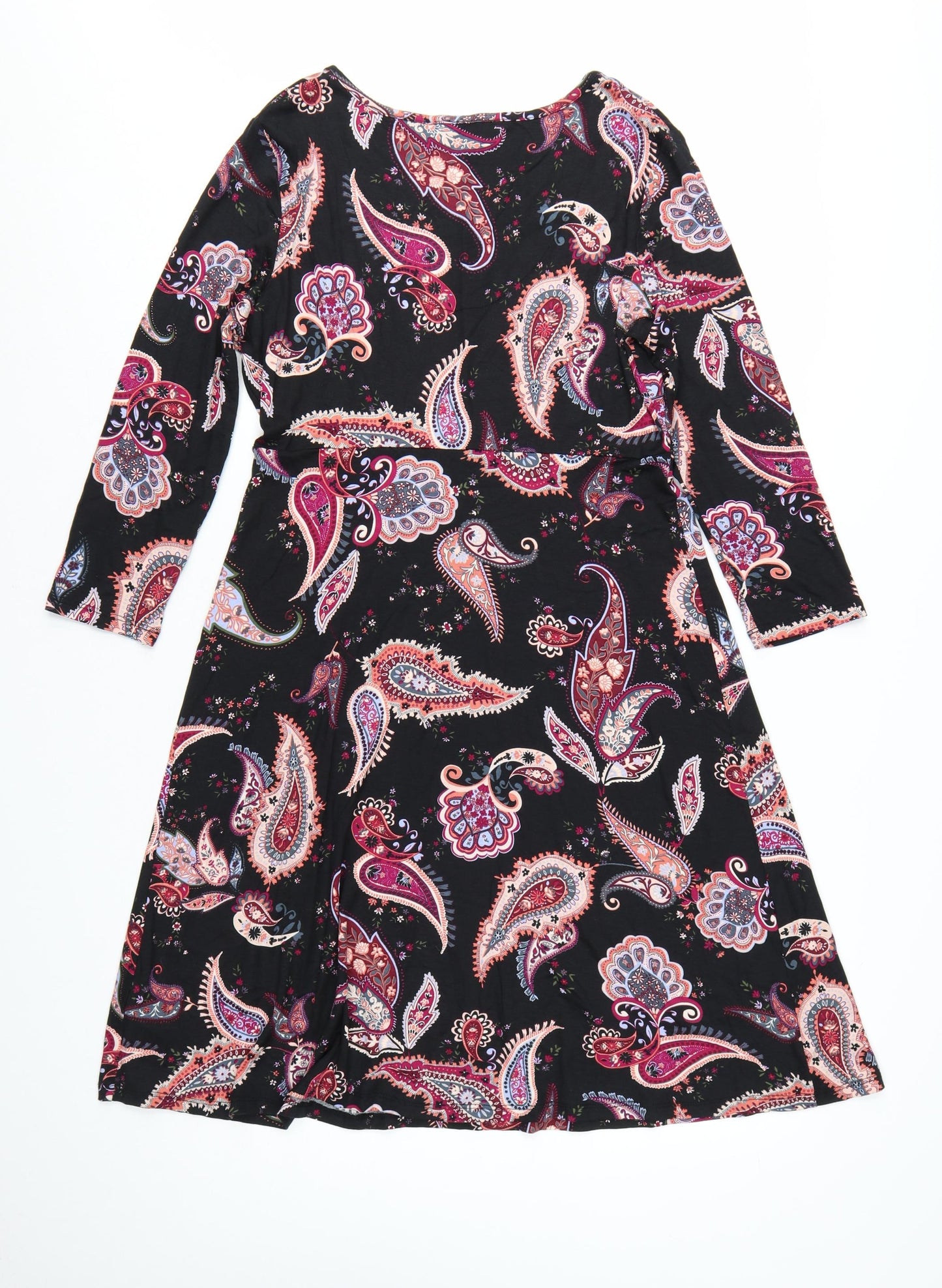Principles Women’s Multicoloured Paisley Knee Length A-Line Dress Size 14