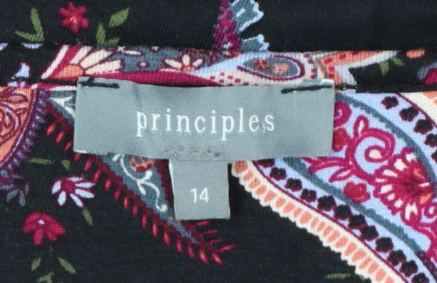 Principles Women’s Multicoloured Paisley Knee Length A-Line Dress Size 14